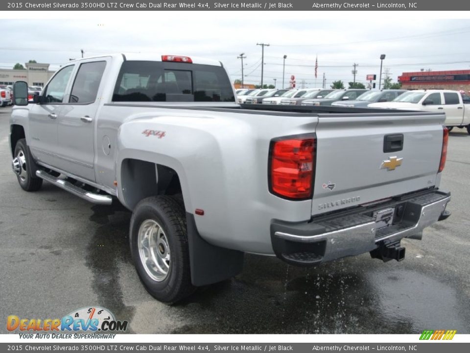 2015 Chevrolet Silverado 3500HD LTZ Crew Cab Dual Rear Wheel 4x4 Silver Ice Metallic / Jet Black Photo #4