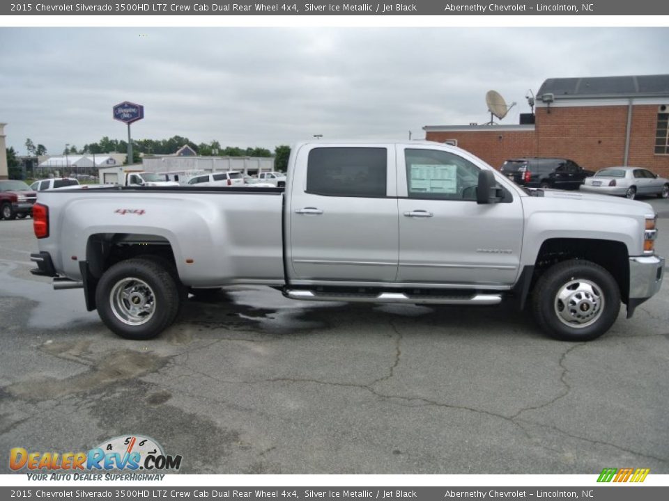 Silver Ice Metallic 2015 Chevrolet Silverado 3500HD LTZ Crew Cab Dual Rear Wheel 4x4 Photo #6