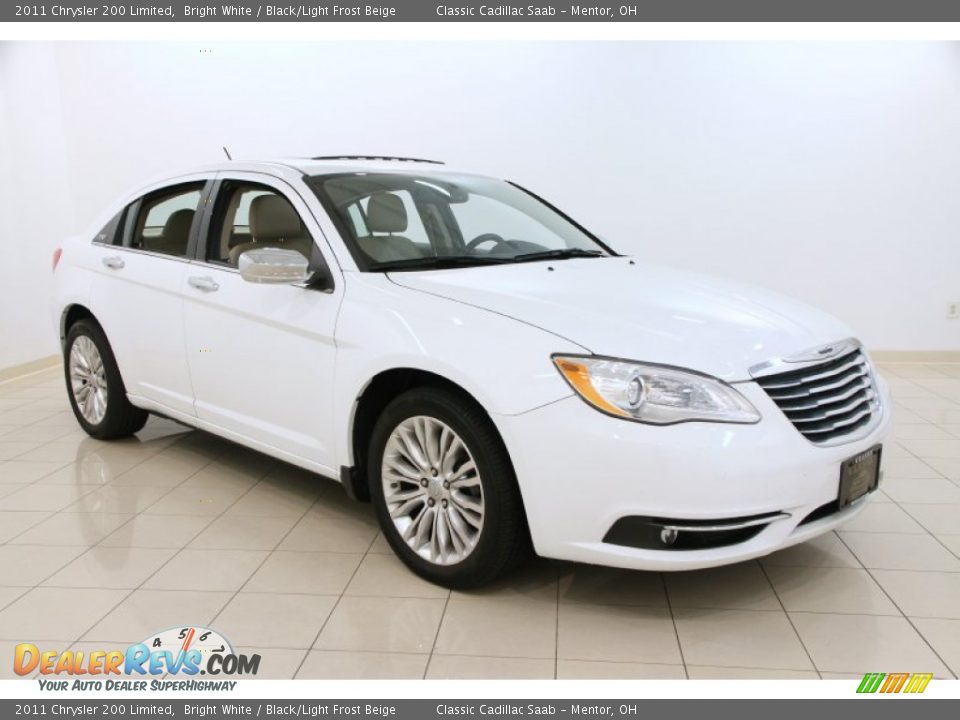 2011 Chrysler 200 Limited Bright White / Black/Light Frost Beige Photo #1