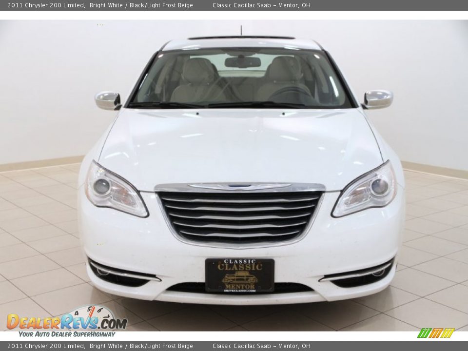 2011 Chrysler 200 Limited Bright White / Black/Light Frost Beige Photo #2