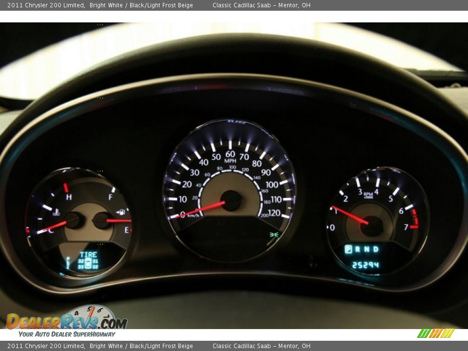 2011 Chrysler 200 Limited Bright White / Black/Light Frost Beige Photo #7