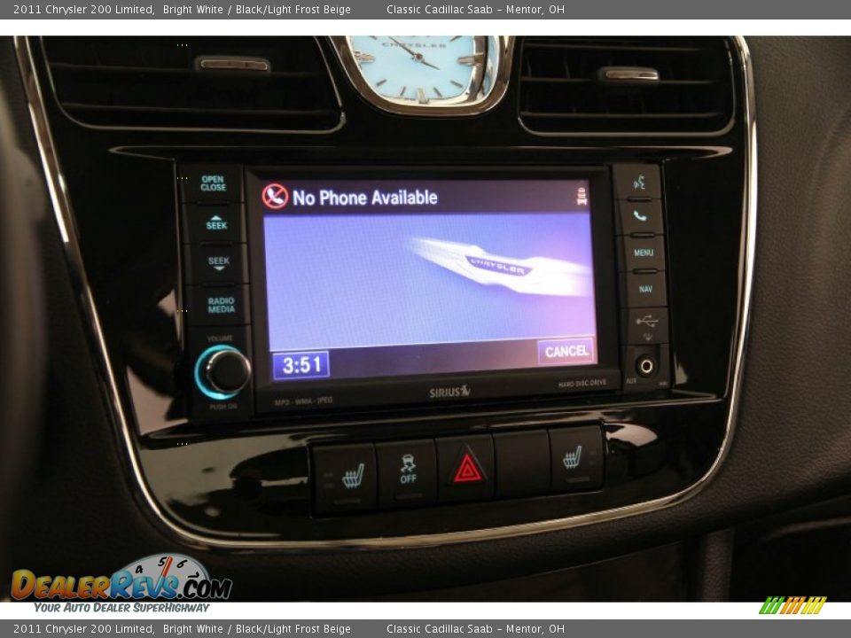 2011 Chrysler 200 Limited Bright White / Black/Light Frost Beige Photo #8