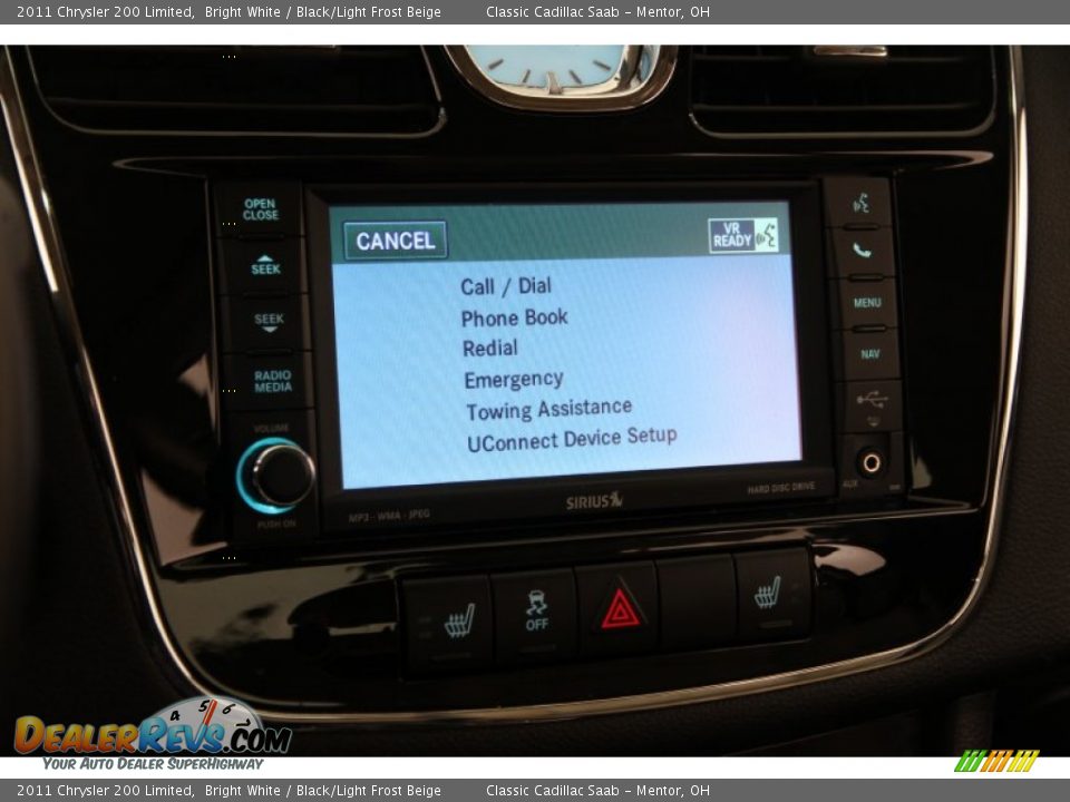 2011 Chrysler 200 Limited Bright White / Black/Light Frost Beige Photo #9