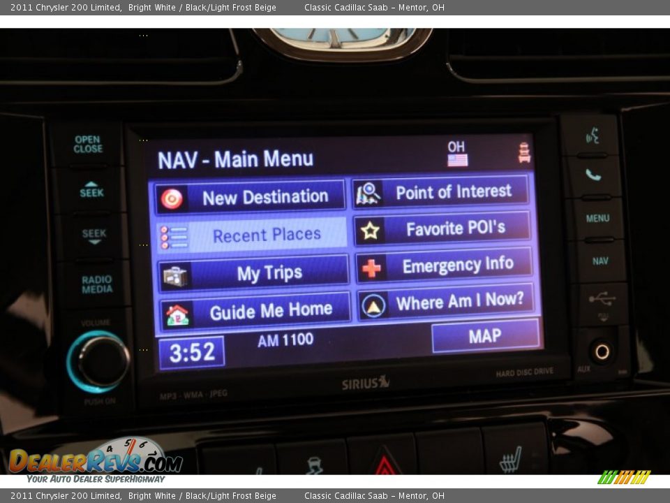 2011 Chrysler 200 Limited Bright White / Black/Light Frost Beige Photo #10