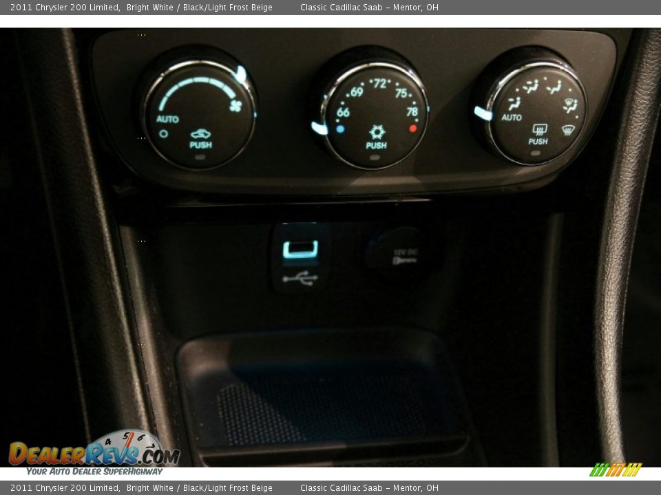 2011 Chrysler 200 Limited Bright White / Black/Light Frost Beige Photo #15
