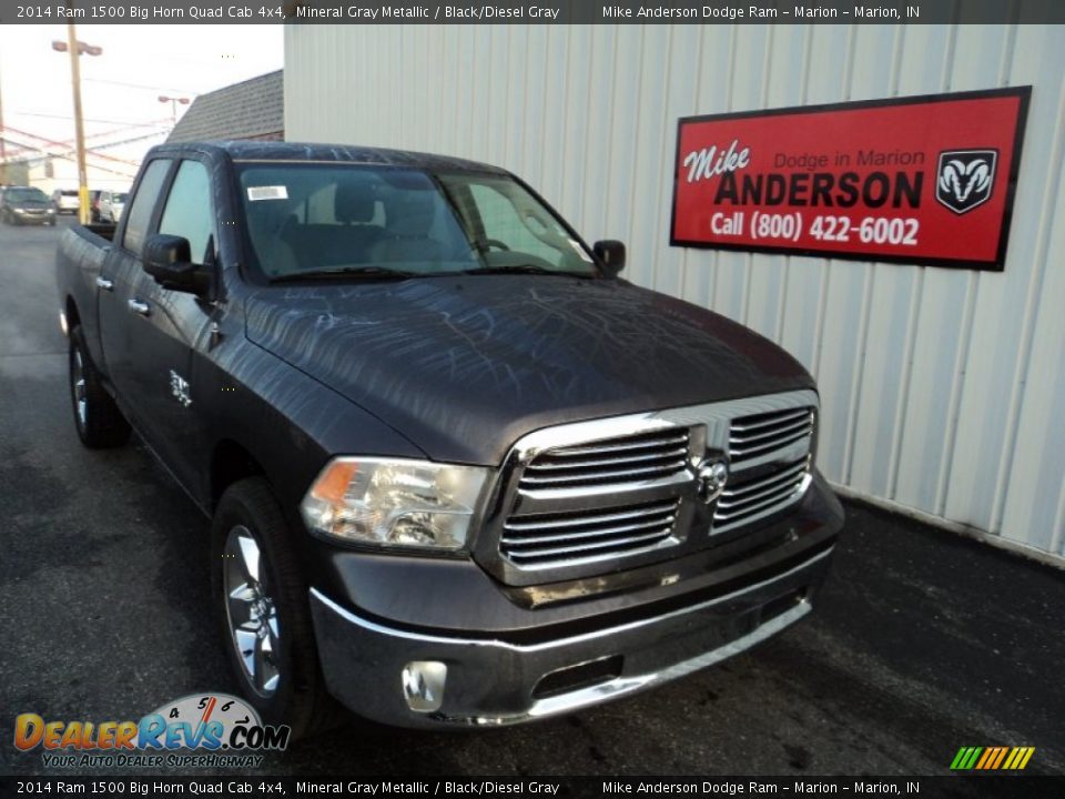 2014 Ram 1500 Big Horn Quad Cab 4x4 Mineral Gray Metallic / Black/Diesel Gray Photo #1