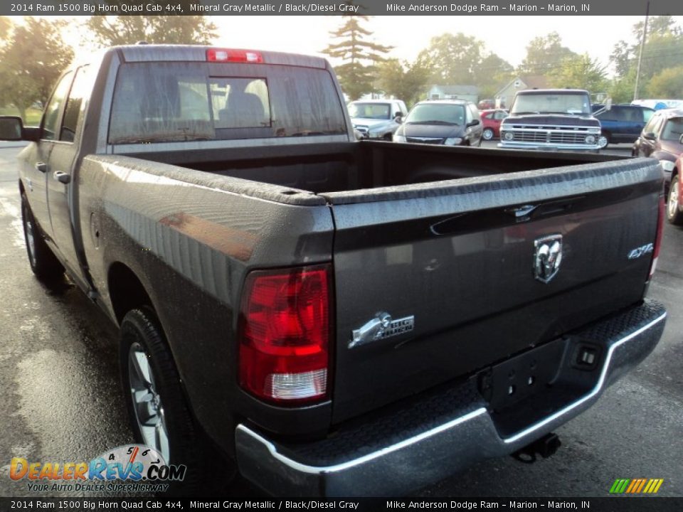 2014 Ram 1500 Big Horn Quad Cab 4x4 Mineral Gray Metallic / Black/Diesel Gray Photo #3
