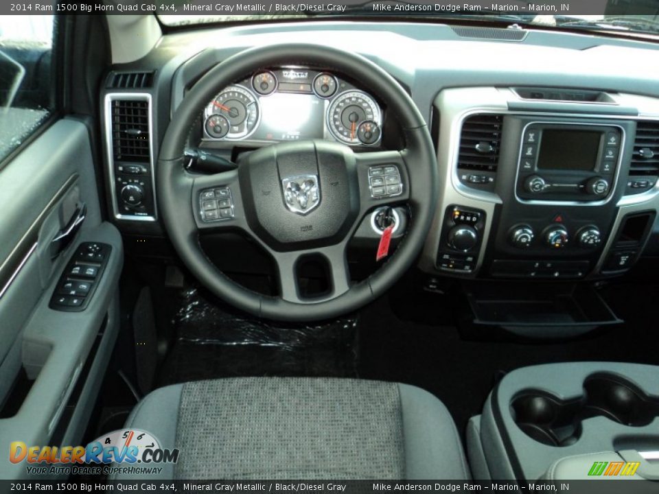 2014 Ram 1500 Big Horn Quad Cab 4x4 Mineral Gray Metallic / Black/Diesel Gray Photo #4