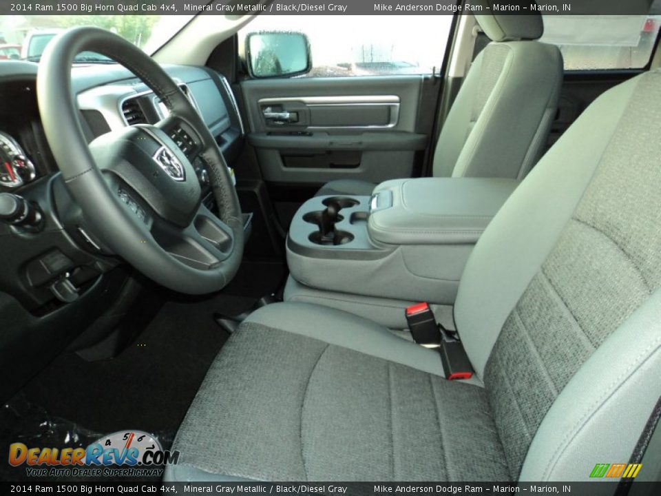 2014 Ram 1500 Big Horn Quad Cab 4x4 Mineral Gray Metallic / Black/Diesel Gray Photo #5