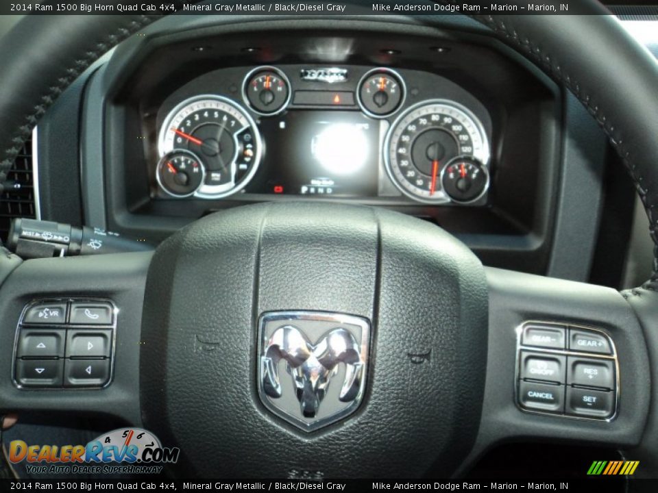 2014 Ram 1500 Big Horn Quad Cab 4x4 Mineral Gray Metallic / Black/Diesel Gray Photo #7