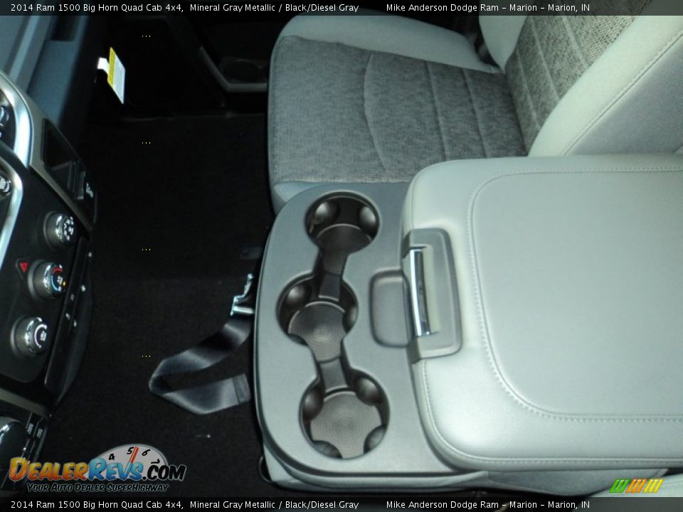 2014 Ram 1500 Big Horn Quad Cab 4x4 Mineral Gray Metallic / Black/Diesel Gray Photo #14