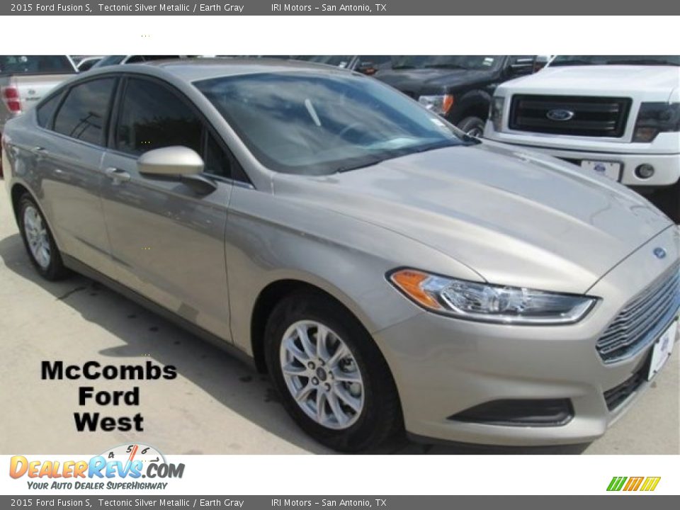 2015 Ford Fusion S Tectonic Silver Metallic Earth Gray Photo 6