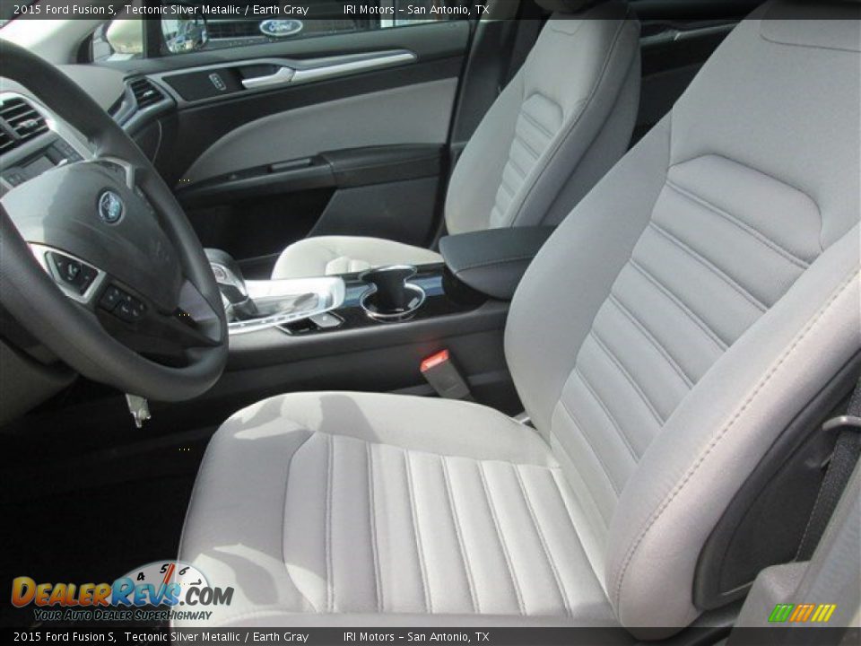 2015 Ford Fusion S Tectonic Silver Metallic / Earth Gray Photo #13