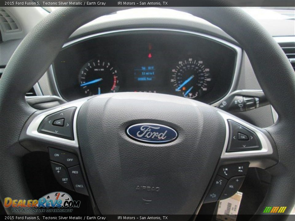 2015 Ford Fusion S Tectonic Silver Metallic / Earth Gray Photo #17