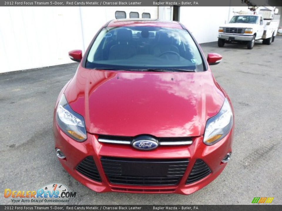 2012 Ford Focus Titanium 5-Door Red Candy Metallic / Charcoal Black Leather Photo #2