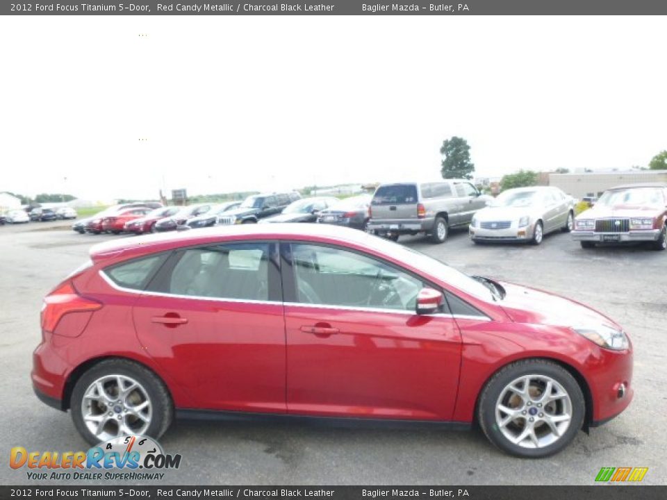 2012 Ford Focus Titanium 5-Door Red Candy Metallic / Charcoal Black Leather Photo #4