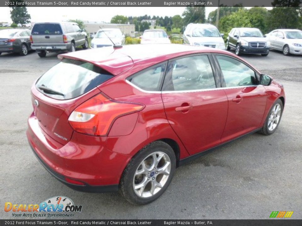2012 Ford Focus Titanium 5-Door Red Candy Metallic / Charcoal Black Leather Photo #5