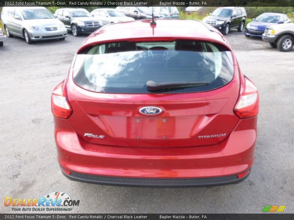 2012 Ford Focus Titanium 5-Door Red Candy Metallic / Charcoal Black Leather Photo #6
