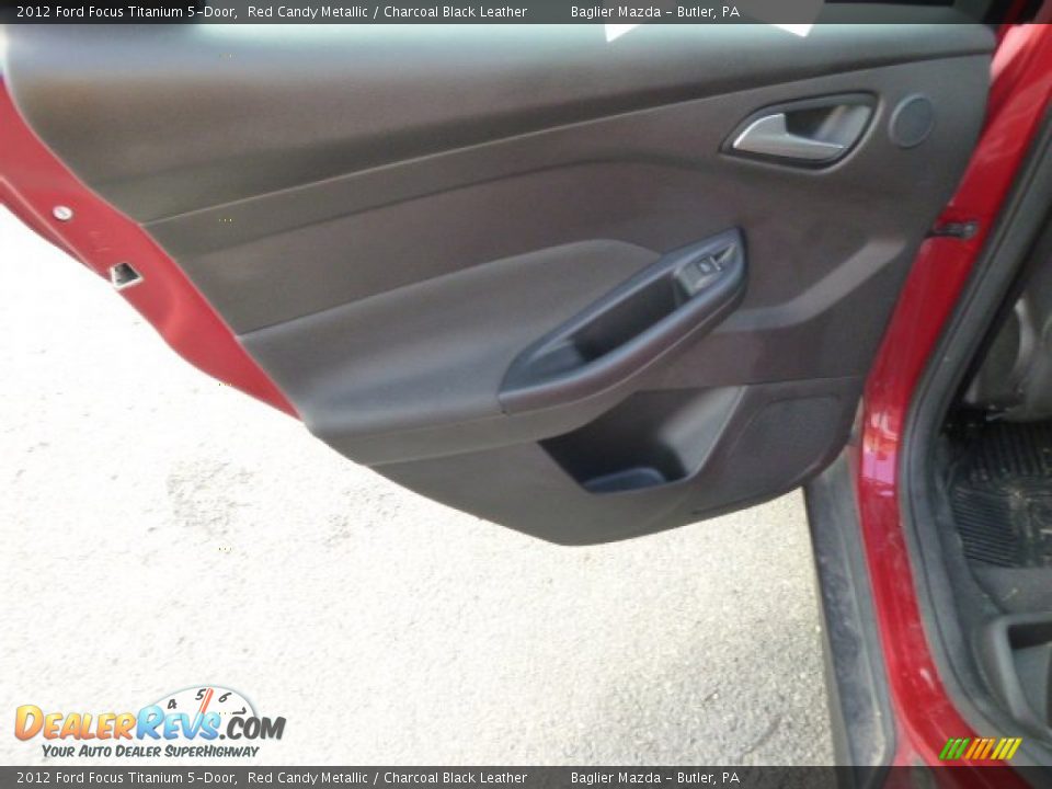 2012 Ford Focus Titanium 5-Door Red Candy Metallic / Charcoal Black Leather Photo #13