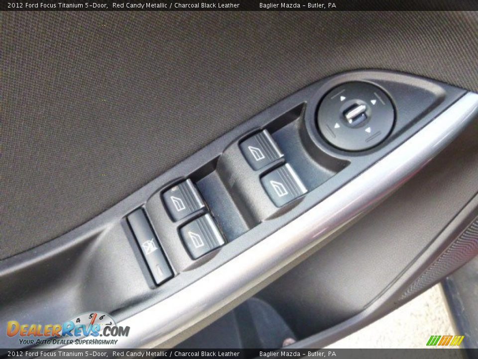 2012 Ford Focus Titanium 5-Door Red Candy Metallic / Charcoal Black Leather Photo #15