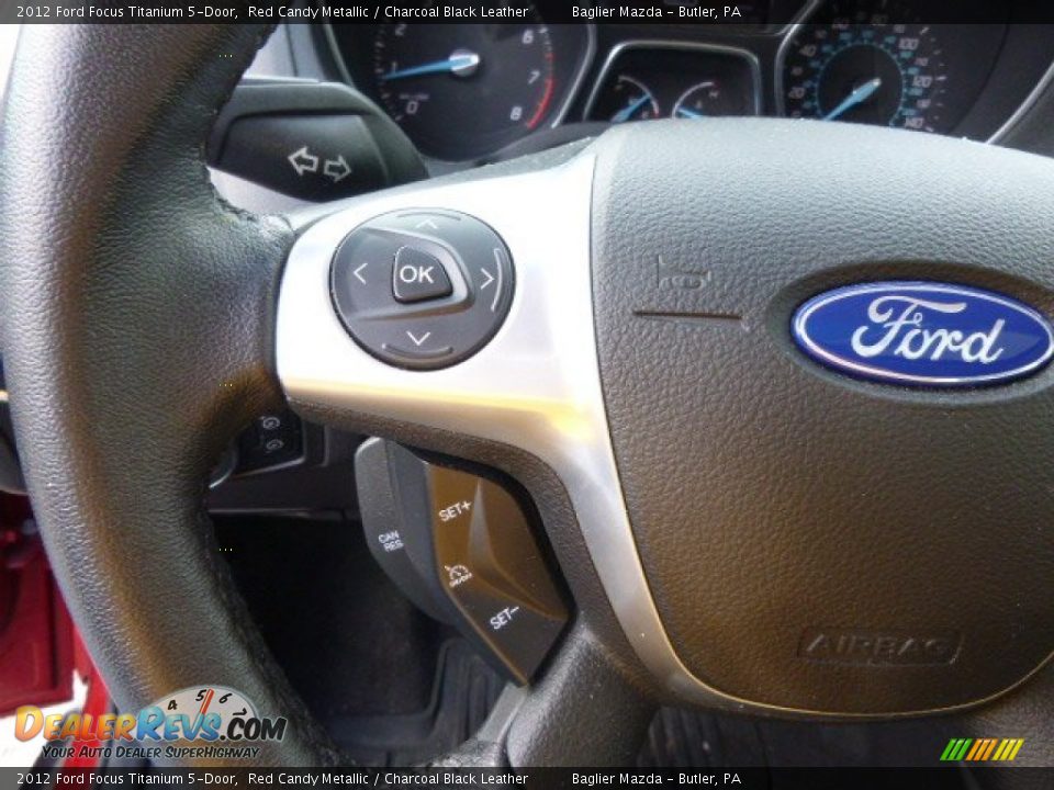 2012 Ford Focus Titanium 5-Door Red Candy Metallic / Charcoal Black Leather Photo #21