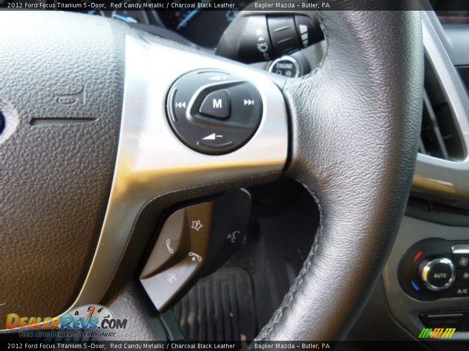 2012 Ford Focus Titanium 5-Door Red Candy Metallic / Charcoal Black Leather Photo #22
