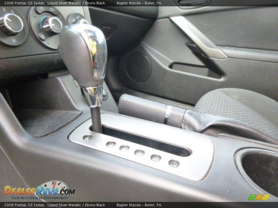 2008 Pontiac G6 Sedan Liquid Silver Metallic / Ebony Black Photo #22