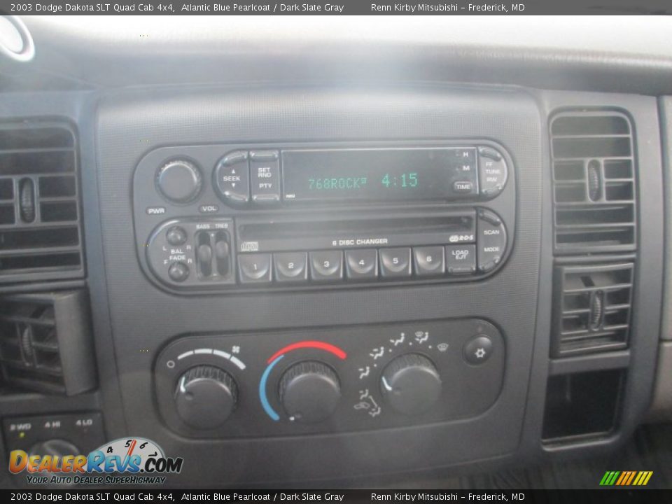 2003 Dodge Dakota SLT Quad Cab 4x4 Atlantic Blue Pearlcoat / Dark Slate Gray Photo #20