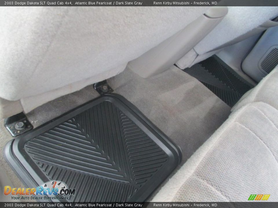 2003 Dodge Dakota SLT Quad Cab 4x4 Atlantic Blue Pearlcoat / Dark Slate Gray Photo #24