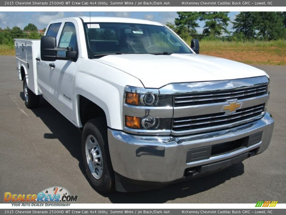 2015 Chevrolet Silverado 2500HD WT Crew Cab 4x4 Utility Summit White / Jet Black/Dark Ash Photo #1