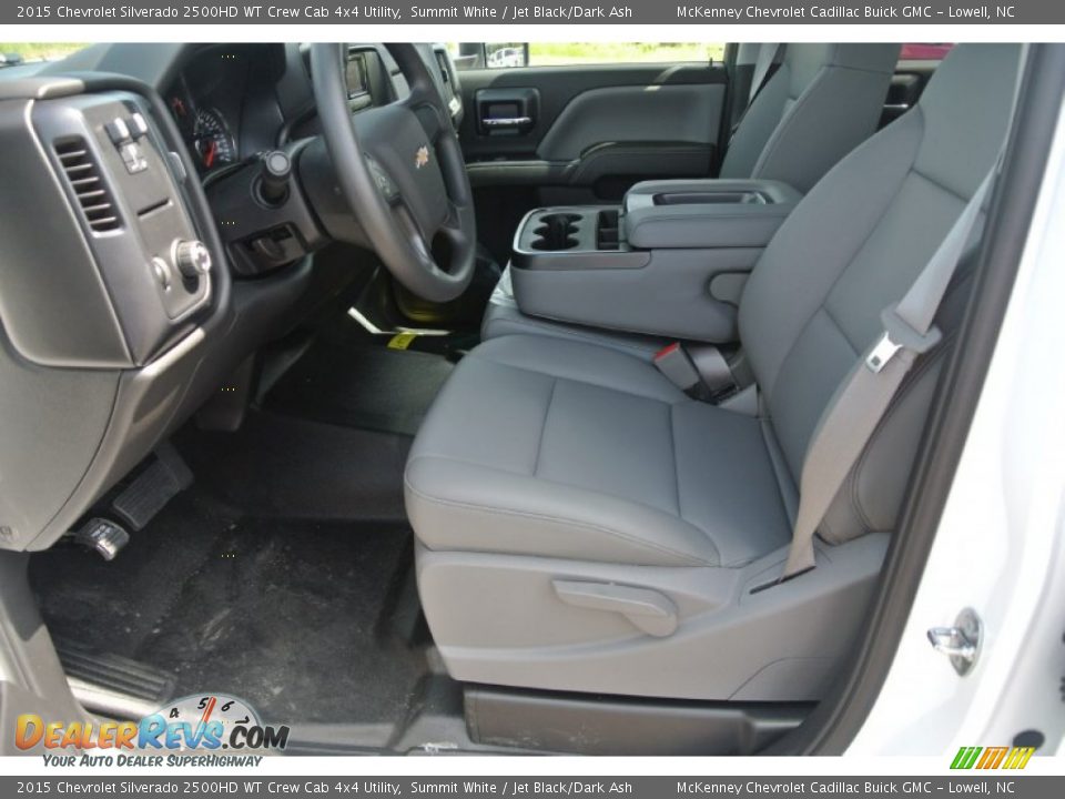 Jet Black/Dark Ash Interior - 2015 Chevrolet Silverado 2500HD WT Crew Cab 4x4 Utility Photo #8