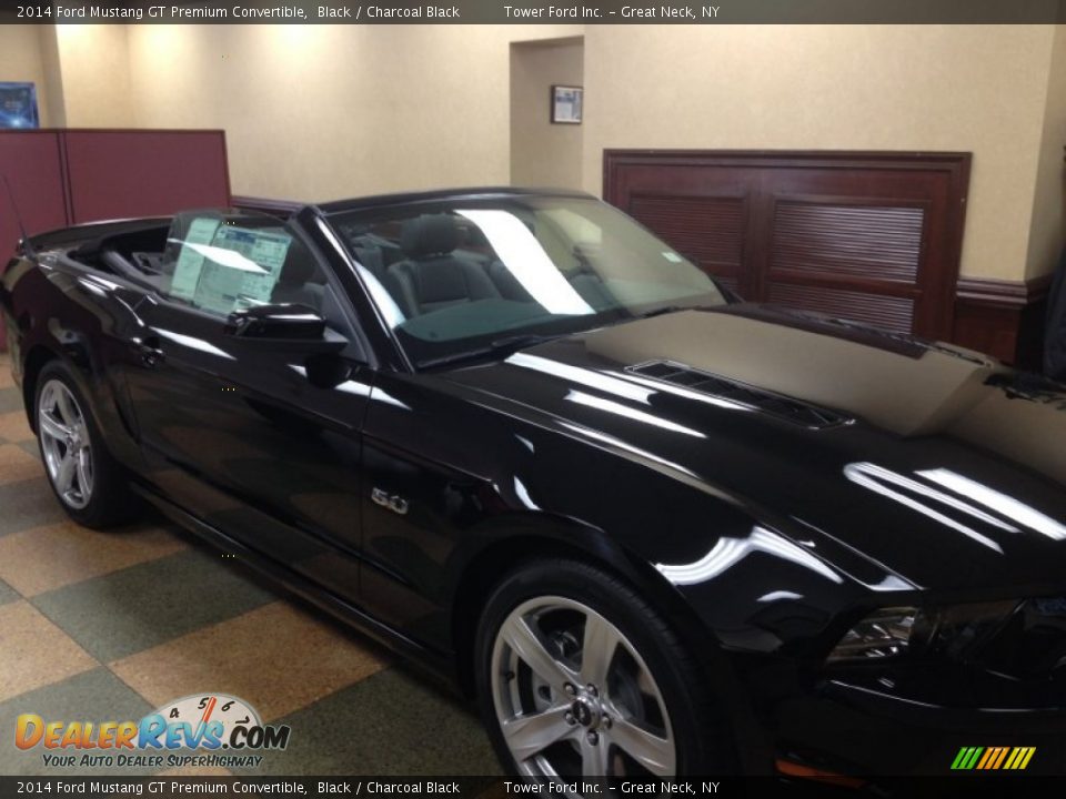 2014 Ford Mustang GT Premium Convertible Black / Charcoal Black Photo #2