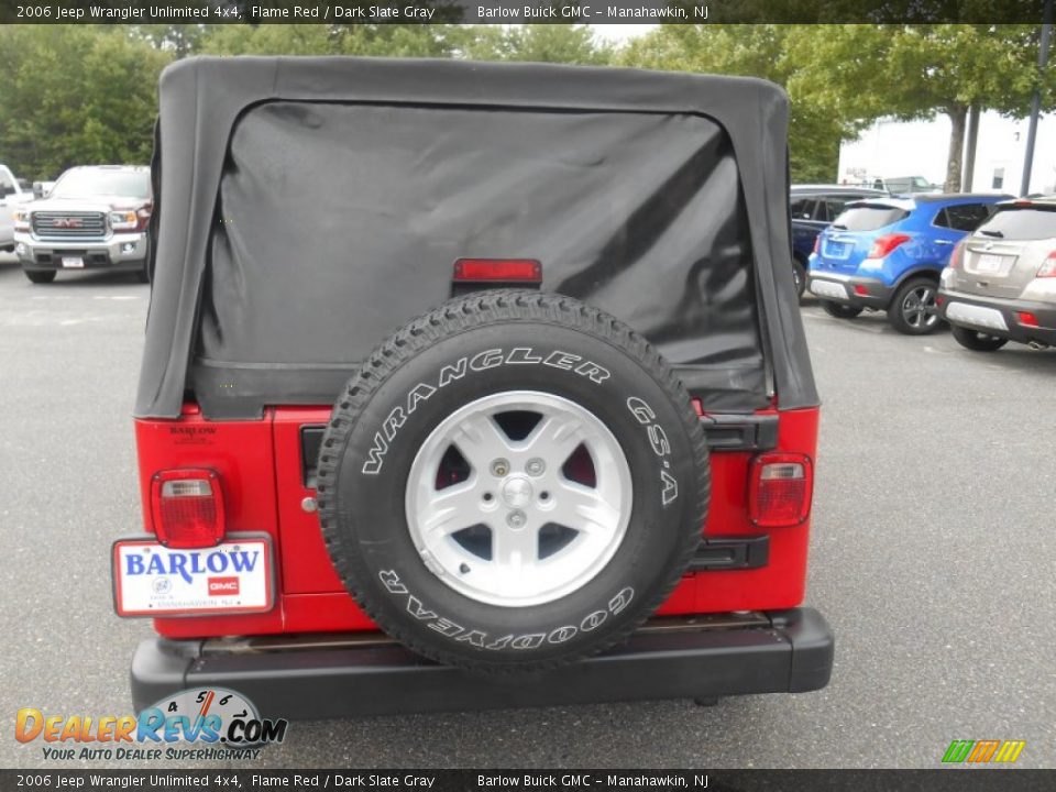 2006 Jeep Wrangler Unlimited 4x4 Flame Red / Dark Slate Gray Photo #5
