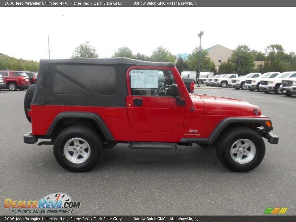 2006 Jeep Wrangler Unlimited 4x4 Flame Red / Dark Slate Gray Photo #6