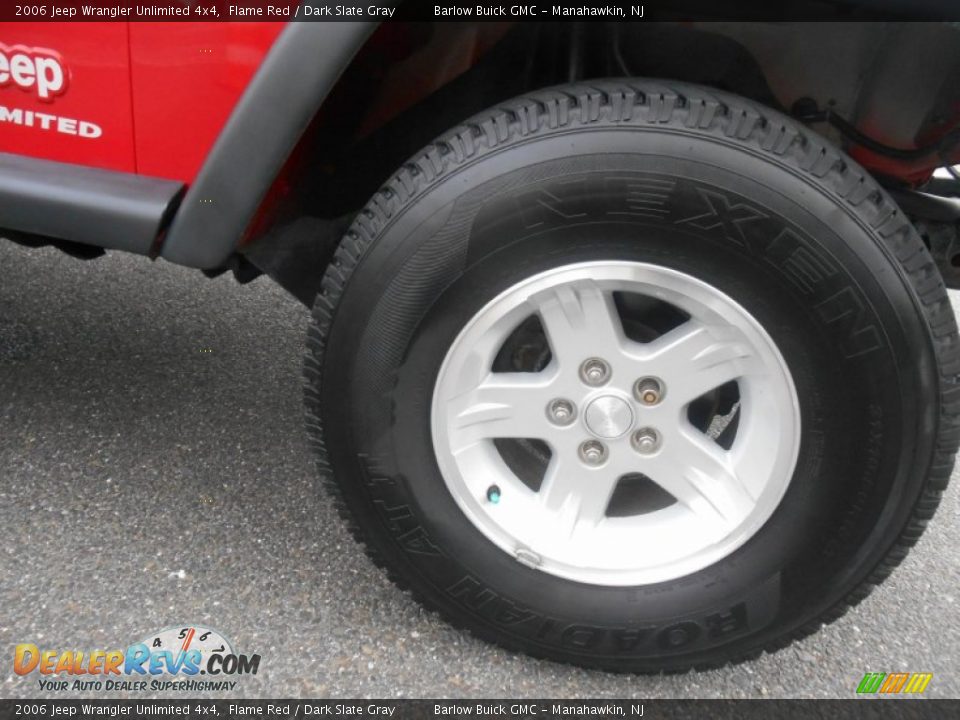 2006 Jeep Wrangler Unlimited 4x4 Flame Red / Dark Slate Gray Photo #7