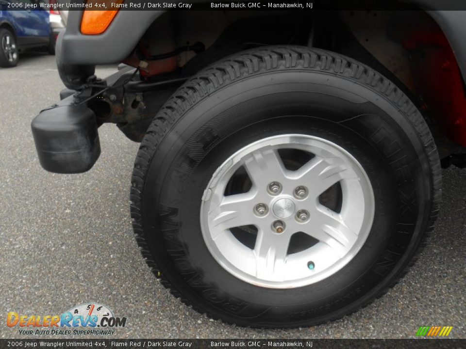 2006 Jeep Wrangler Unlimited 4x4 Flame Red / Dark Slate Gray Photo #11