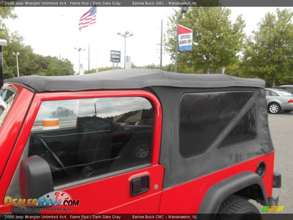 2006 Jeep Wrangler Unlimited 4x4 Flame Red / Dark Slate Gray Photo #12