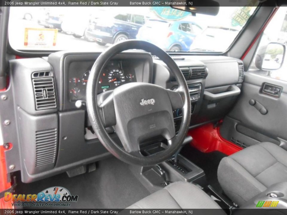 2006 Jeep Wrangler Unlimited 4x4 Flame Red / Dark Slate Gray Photo #13