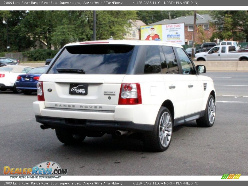 2009 Land Rover Range Rover Sport Supercharged Alaska White / Tan/Ebony Photo #8