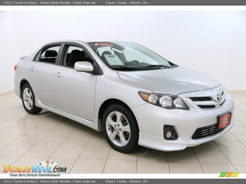 2011 Toyota Corolla S Classic Silver Metallic / Dark Charcoal Photo #1