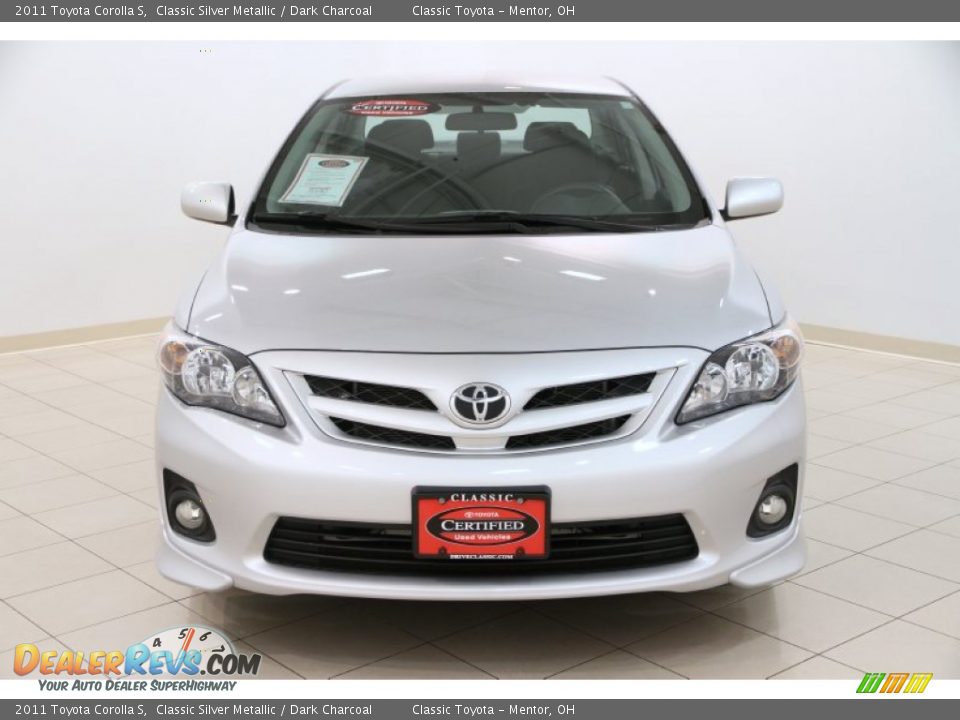 2011 Toyota Corolla S Classic Silver Metallic / Dark Charcoal Photo #2
