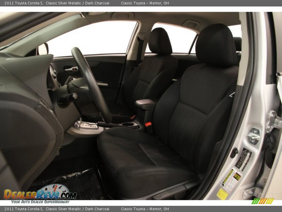 2011 Toyota Corolla S Classic Silver Metallic / Dark Charcoal Photo #5