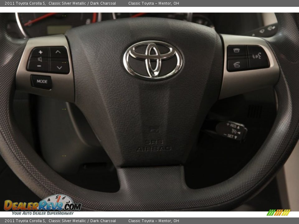2011 Toyota Corolla S Classic Silver Metallic / Dark Charcoal Photo #6