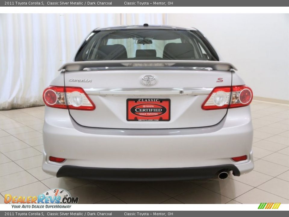 2011 Toyota Corolla S Classic Silver Metallic / Dark Charcoal Photo #14