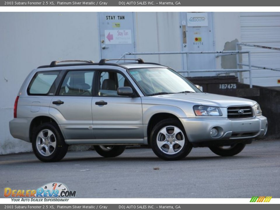 2003 Subaru Forester 2.5 XS Platinum Silver Metallic / Gray Photo #5