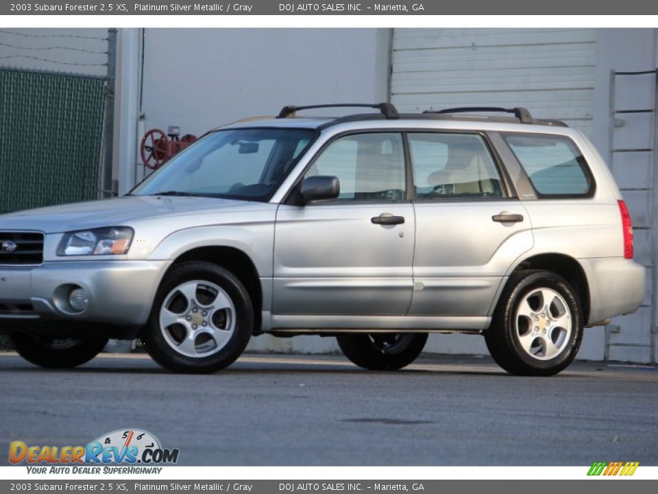2003 Subaru Forester 2.5 XS Platinum Silver Metallic / Gray Photo #25