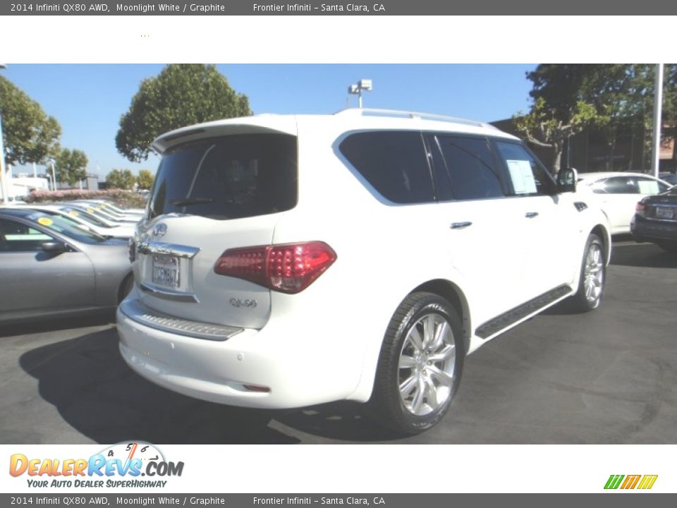 2014 Infiniti QX80 AWD Moonlight White / Graphite Photo #6