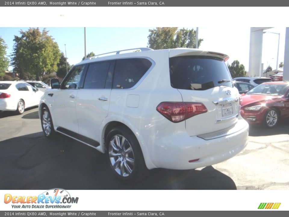 2014 Infiniti QX80 AWD Moonlight White / Graphite Photo #7