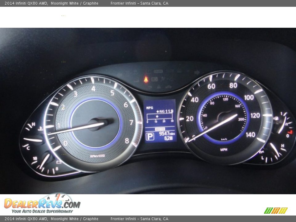 2014 Infiniti QX80 AWD Moonlight White / Graphite Photo #8