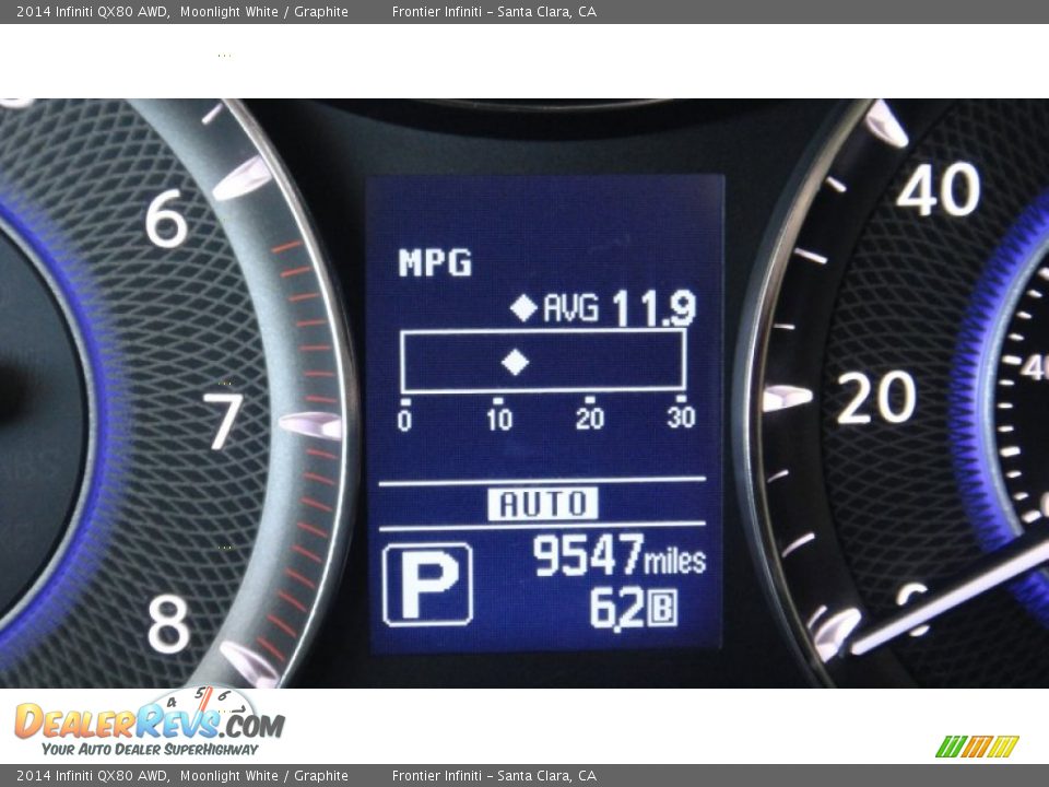 2014 Infiniti QX80 AWD Moonlight White / Graphite Photo #9